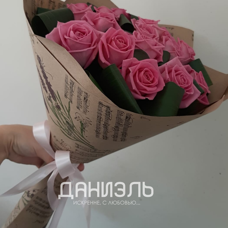 Букет розовых роз «Розетта» 2