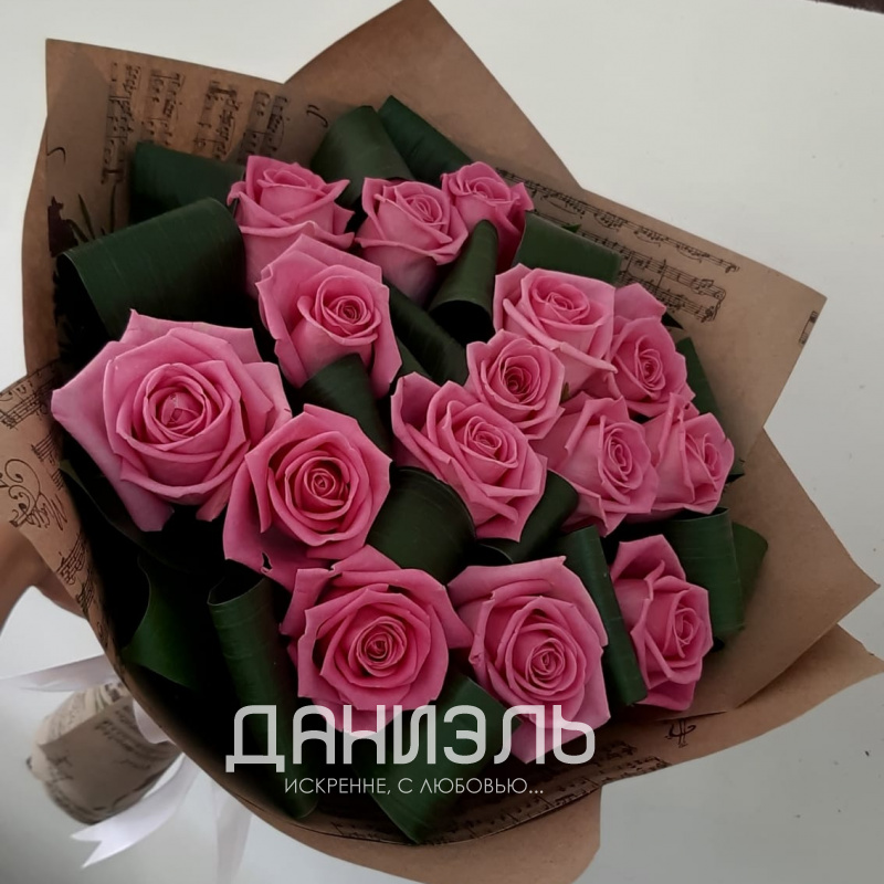 Букет розовых роз «Розетта»