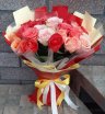 Букет разноцветных роз «Огонек» 1
