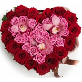 Сердце роз «Соблазн» от интернет-магазина «Даниэль» в Астрахани
